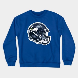 Seattle Seahawks Helmet Crewneck Sweatshirt